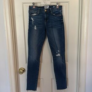Frame Le Skinny distressed jeans size 25